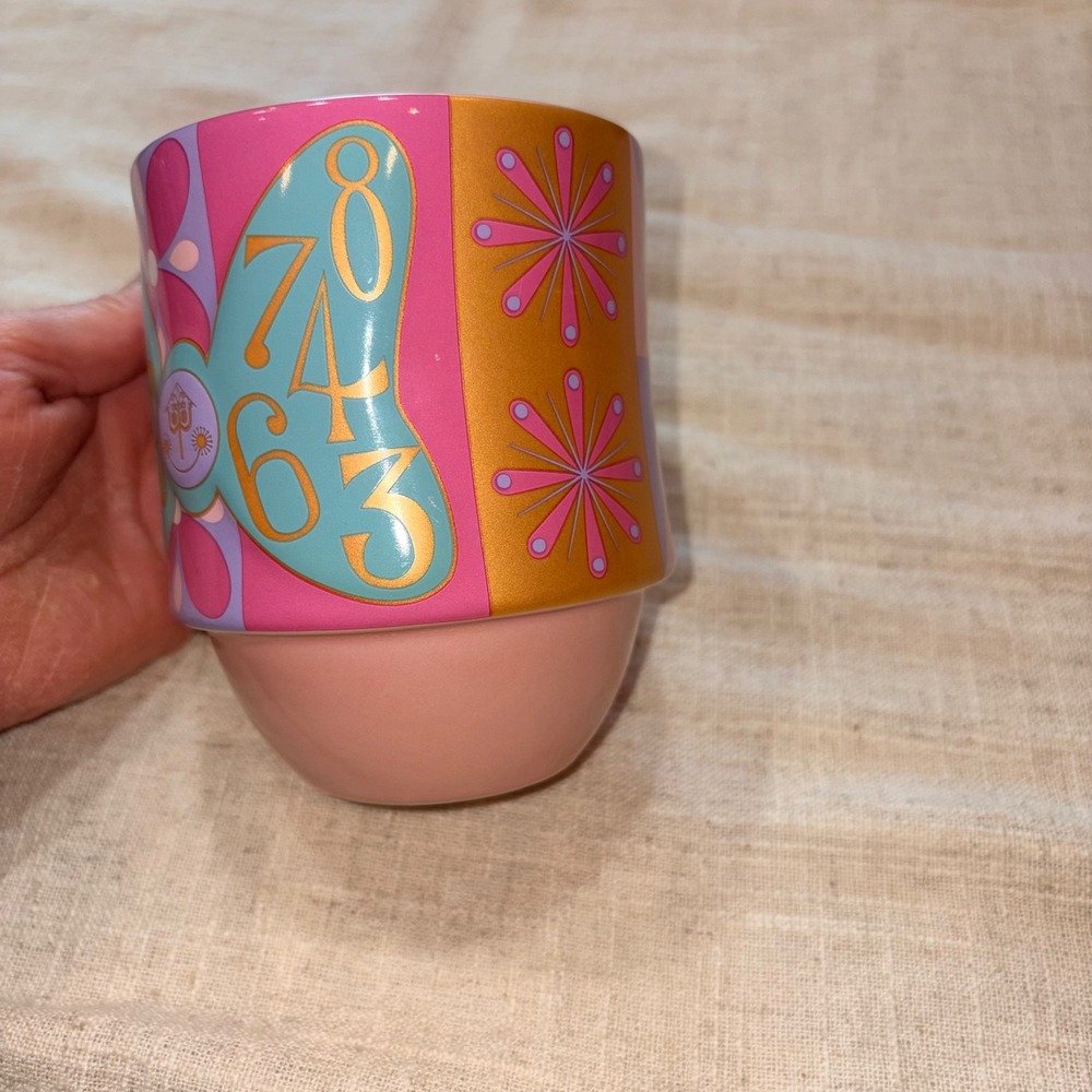 Disney Minnie Mouse The Main Attraction Its a Small World Ceramic Mug Pink - Picture 2 of 6